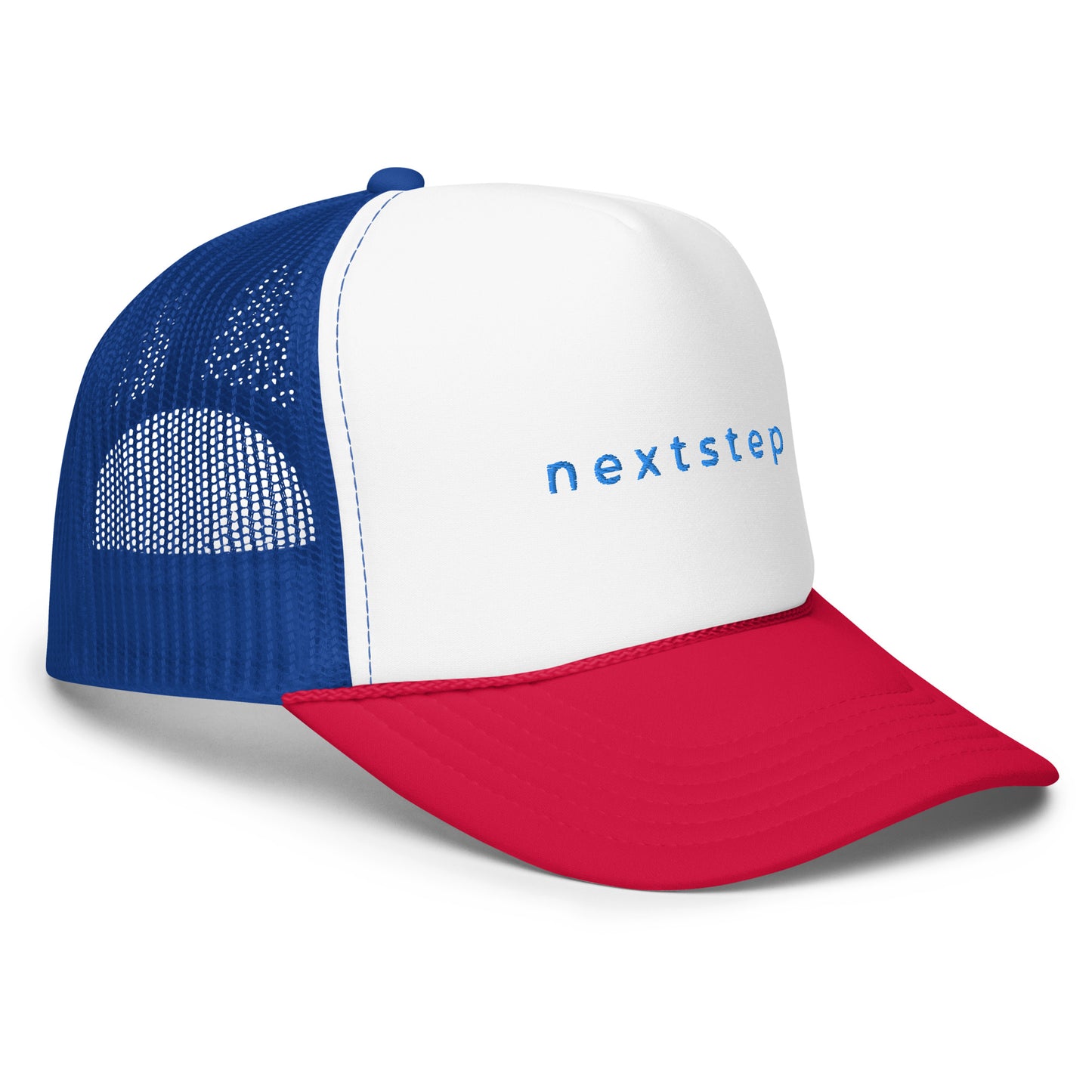 foam snapback hat (blue logo)